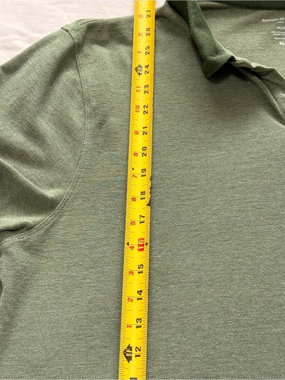 Banana Republic Olive Green Polo with Dark Green Trim